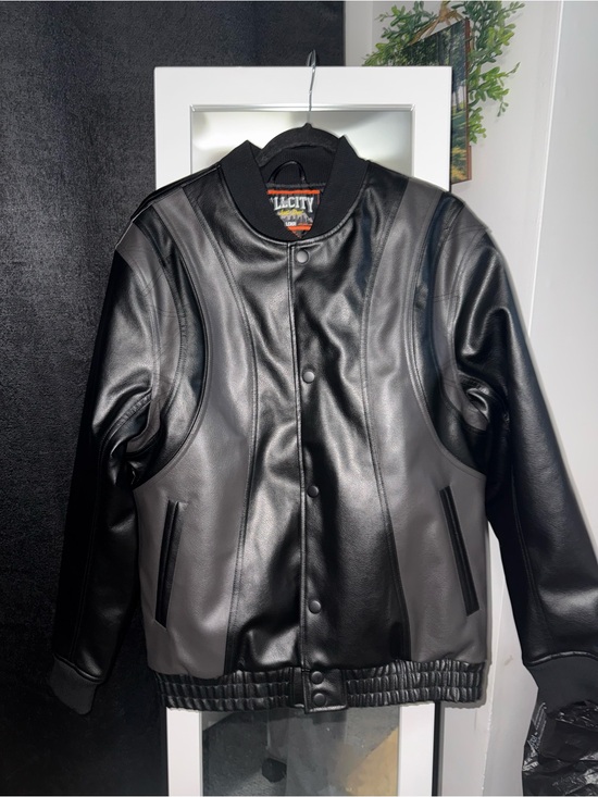 Just Don Other - All City by Just Don Black Basketball Roster Varsity Jacket Mens Size M